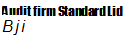 Надпись: Audit firm Standard Lid Bji